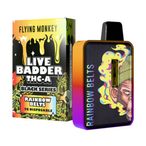 flying monkey black series live badder thca 2g disposable rainbow belts