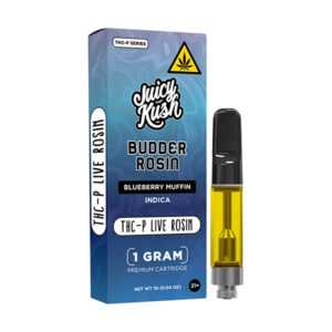 juicy kush thcp live rosin 1g cartridge blueberry muffin