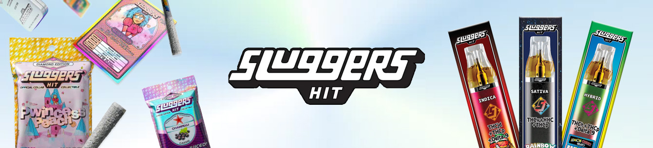  Sluggers Hit Premium Indoor Flower and Vapes Brand Banner 