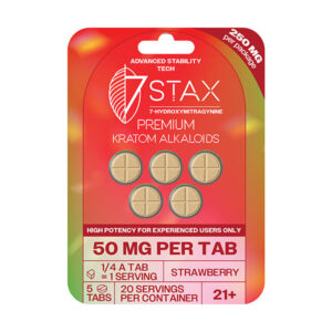 7stax 7hydroxy tablets 250mg 5ct strawberry new