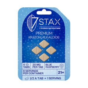 7stax 7hydroxy tablets 80mg 4ct blue raspberry new