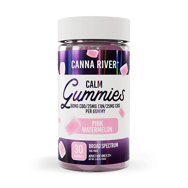 canna river bs 30ct gummies calm pink watermelon