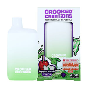 crooked creations diamond bar 4.5g disposable apple berry kush