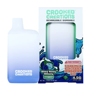 crooked creations diamond bar 4.5g disposable blue razz mintz