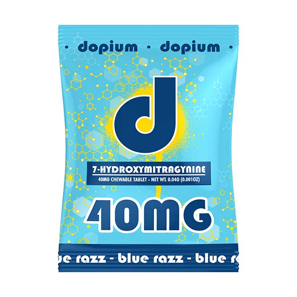 dopium 7hydroxy tablets 40mg 1ct blue razz