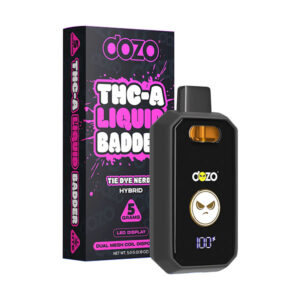 dozo thca liquid badder 5g disposable tie dye nerd
