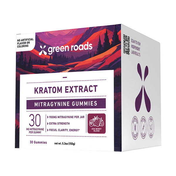 green roads kratom gummies 30ct zen berry