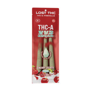 lost thc vvs sugar prerolls 3ct cherry zelato