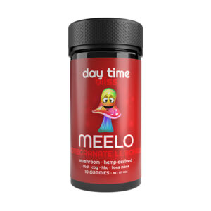 meelo day time bliss mushroom gummies 10ct pomegranate lemonade