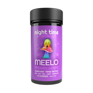 meelo night time knockout mushroom gummies 10ct dream grape