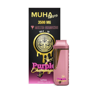 muha meds melted diamonds 3.5g disposable purpe champagne