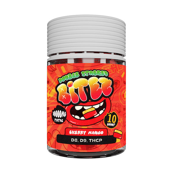 ocho extracts double stacked bitez 10000mg 10ct gummies cherry mango