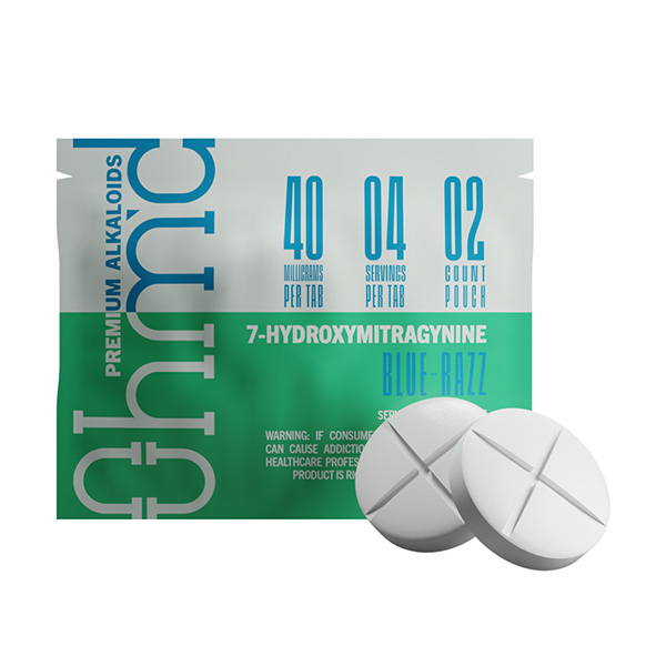 ohmd 7 hydroxy tablets 80mg 2ct blue razz