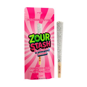 zour stash 2g prerolls 2ct blue raspberry lemonade
