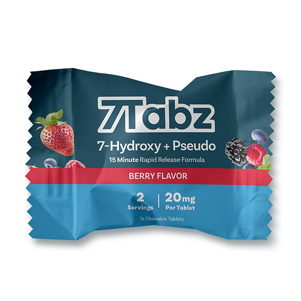 7tabz 7hydroxy pseudo tablets 20mg 1ct berry