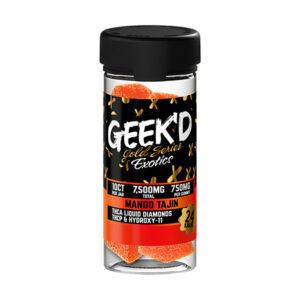 geekd gold series exotics 7500mg gummies mango tajin