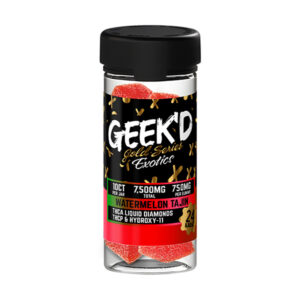 geekd gold series exotics 7500mg gummies watermelon tajin
