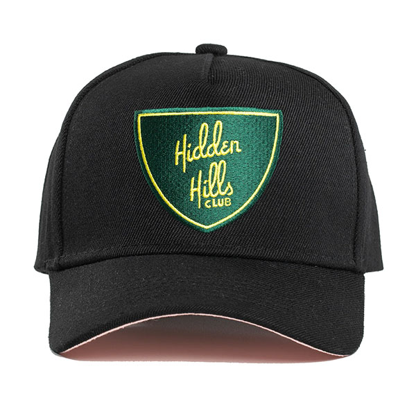 hidden-hills-club-hat-black-green-yellow-shield-pink-underbrim-2-new hidden hills club hat black green yellow shield pink underbrim 2 new