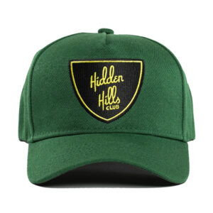 hidden hills club hat green black yellow shield 2 new