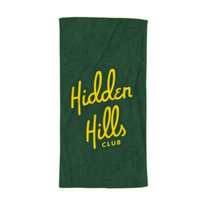 hidden hills club towel green new