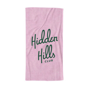 hidden hills club towel pink new