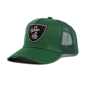 hidden hills club trucker hat green black pink shield 1 new