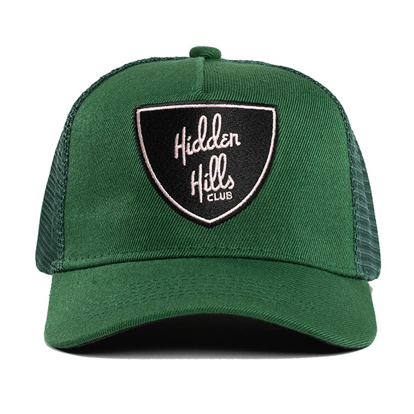 hidden-hills-club-trucker-hat-green-black-pink-shield-2-new hidden hills club trucker hat green black pink shield 2 new