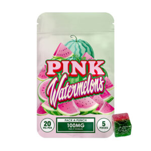 hidden hills thcp 100mg 5ct gummies pink watermelons