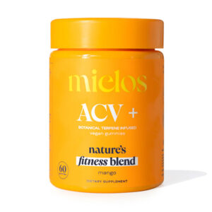 mielos acv natures fitness blend gummies 60ct mango