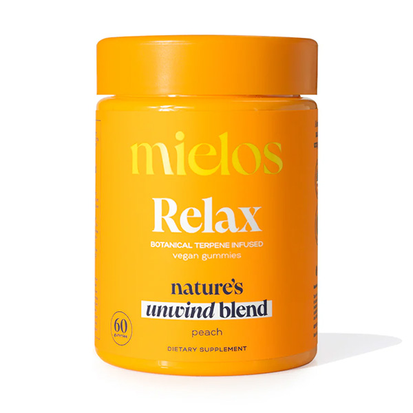 mielos relax natures unwind blend gummies 60ct peach