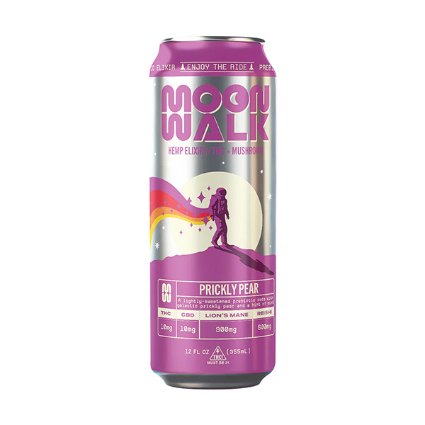 moon walk thc cbd mushroom elixir 12oz prickley pear