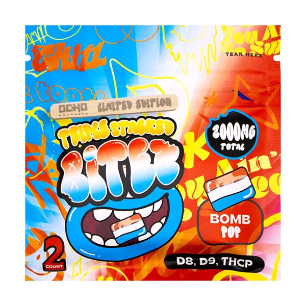 Ocho Extracts x Trip Drip x Sugar Triple Stacked Bitez Gummies | (2ct) 2000mg