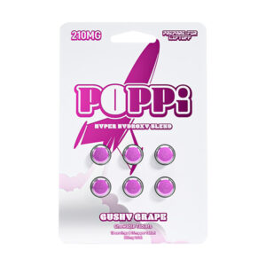 poppi hyper hydroxy blend tablets 210mg 6ct gushy grape