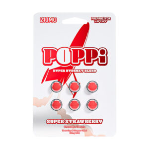 poppi hyper hydroxy blend tablets 210mg 6ct super strawberry