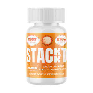 stackd 7hydroxy 270mg 15ct tablets mango new