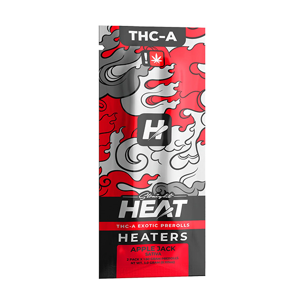 straight heat thca pre rolls 1.5g 2ct apple jack