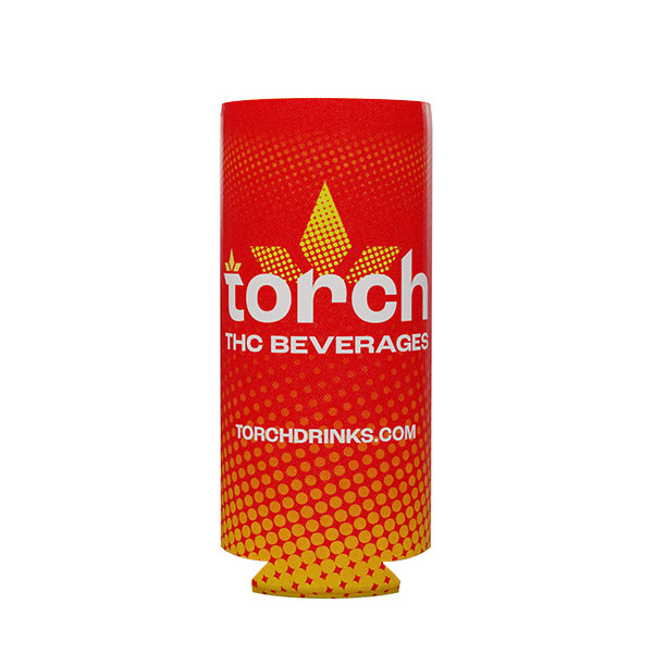 torch thc beverage 12oz slim can koozie