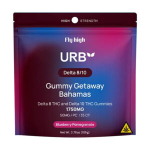 urb d8 d10 gummy getaway bahamas 1750mg blueberry pomegranate
