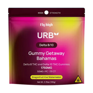 urb d8 d10 gummy getaway bahamas 1750mg dragonfruit kiwi watermelon