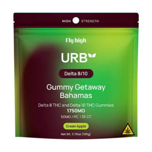 urb d8 d10 gummy getaway bahamas 1750mg green apple