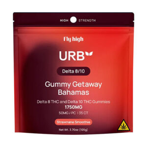 urb d8 d10 gummy getaway bahamas 1750mg strawnana smoothie