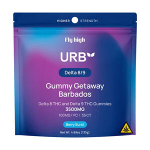 urb d8 d9 gummy getaway barbados 3500mg berry burst