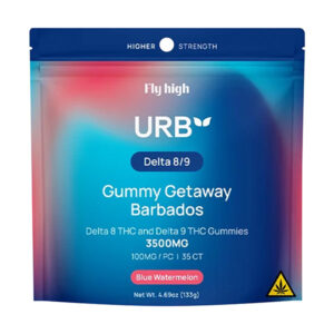 urb d8 d9 gummy getaway barbados 3500mg blue watermelon