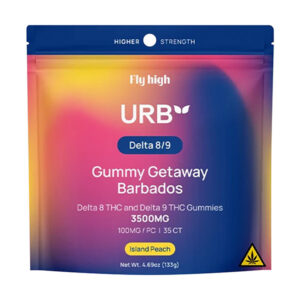 urb d8 d9 gummy getaway barbados 3500mg island peach