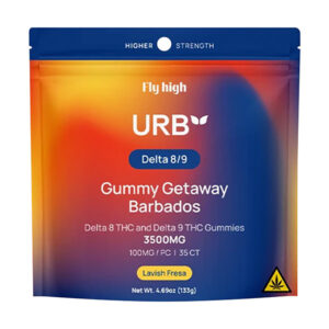 urb d8 d9 gummy getaway barbados 3500mg lavis fresa