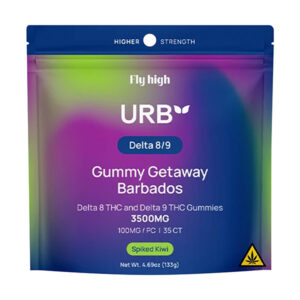 urb d8 d9 gummy getaway barbados 3500mg spiked kiwi