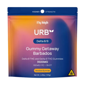 urb d8 d9 gummy getaway barbados 3500mg voodoo sunrise