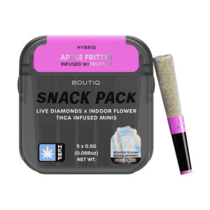 boutiq snack pack thca pre rolls .5g 5ct apple fritter