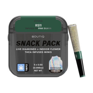boutiq snack pack thca pre rolls .5g 5ct rs11