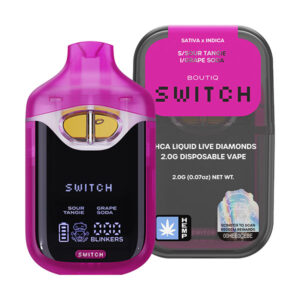 boutiq switch 2g disposable sour tangie grape soda